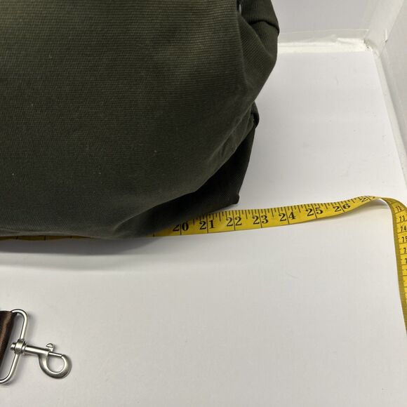 Canvas Weekender Bag Line of Trade No. 0312 Olive Green Duffel Tote W/Strap NWOT - Picture 7 of 13